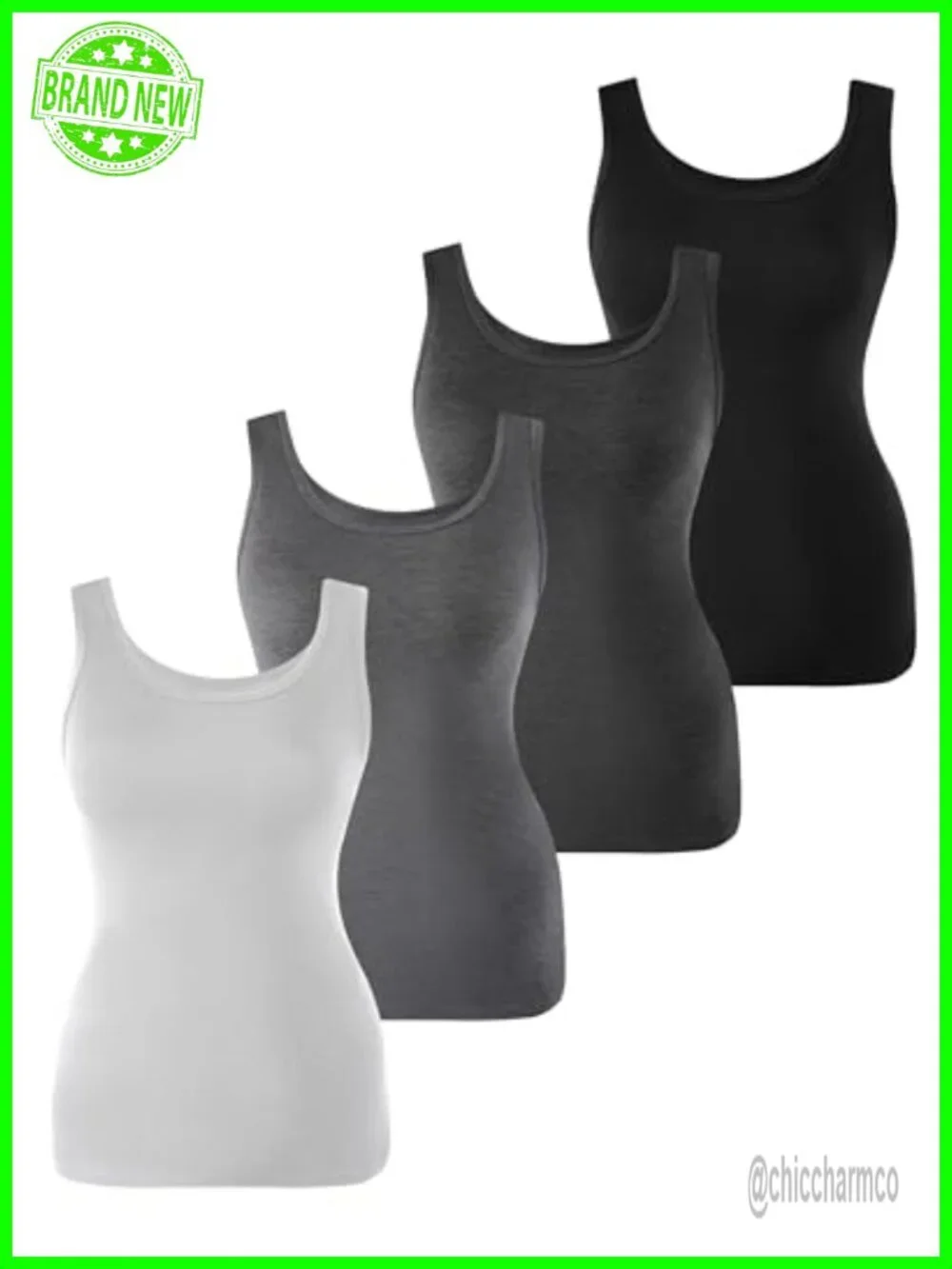Bamboo Viscoes Womens Camisole Tank Top Cami Layering Undershirt 3/4 Pack